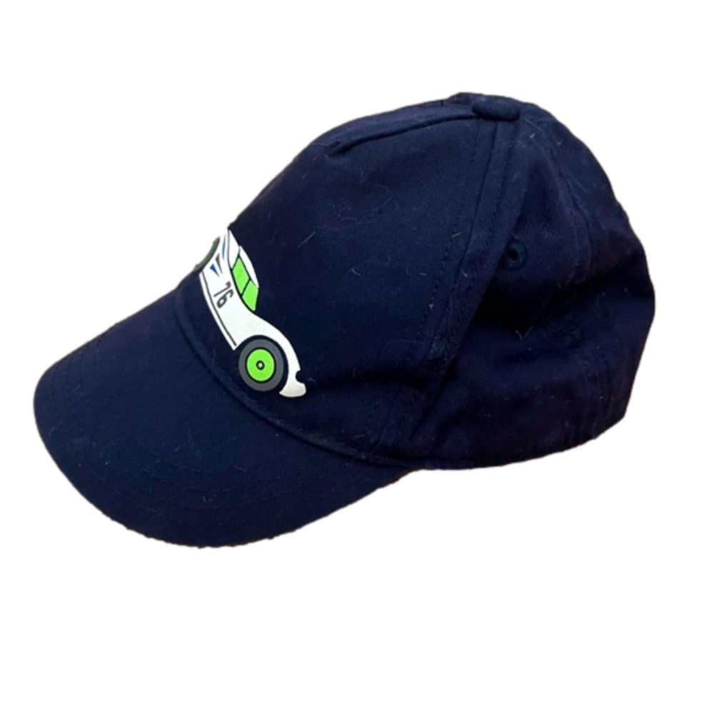 Toddler baseball cap navy blue with car
